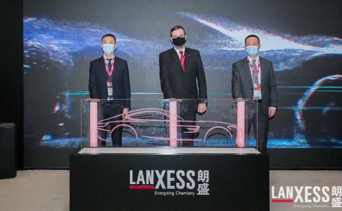 LANXESS booth opening ceremony